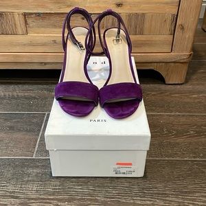 Deep purple Sandro sandal heels